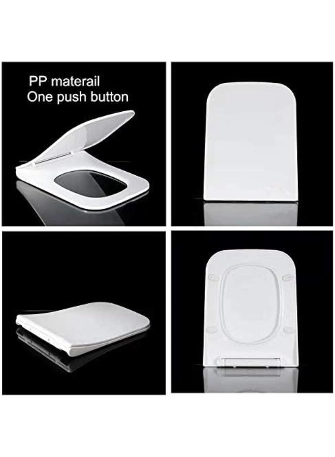 Fixer Square & Rectangular Toilet Seat Cover – Quick-Release & Soft-Close Replacement - Image 5